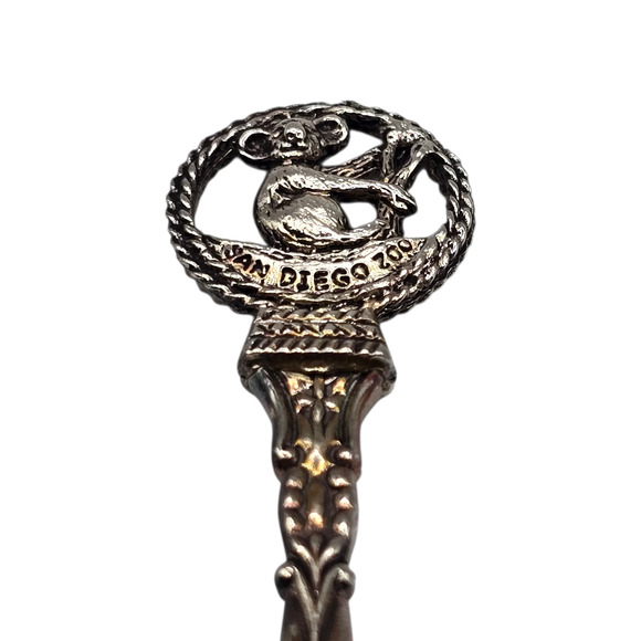 San Diego Zoo Silver Plated Souvenir Spoon Koala Royal Poland Collectible - Picture 2 of 8